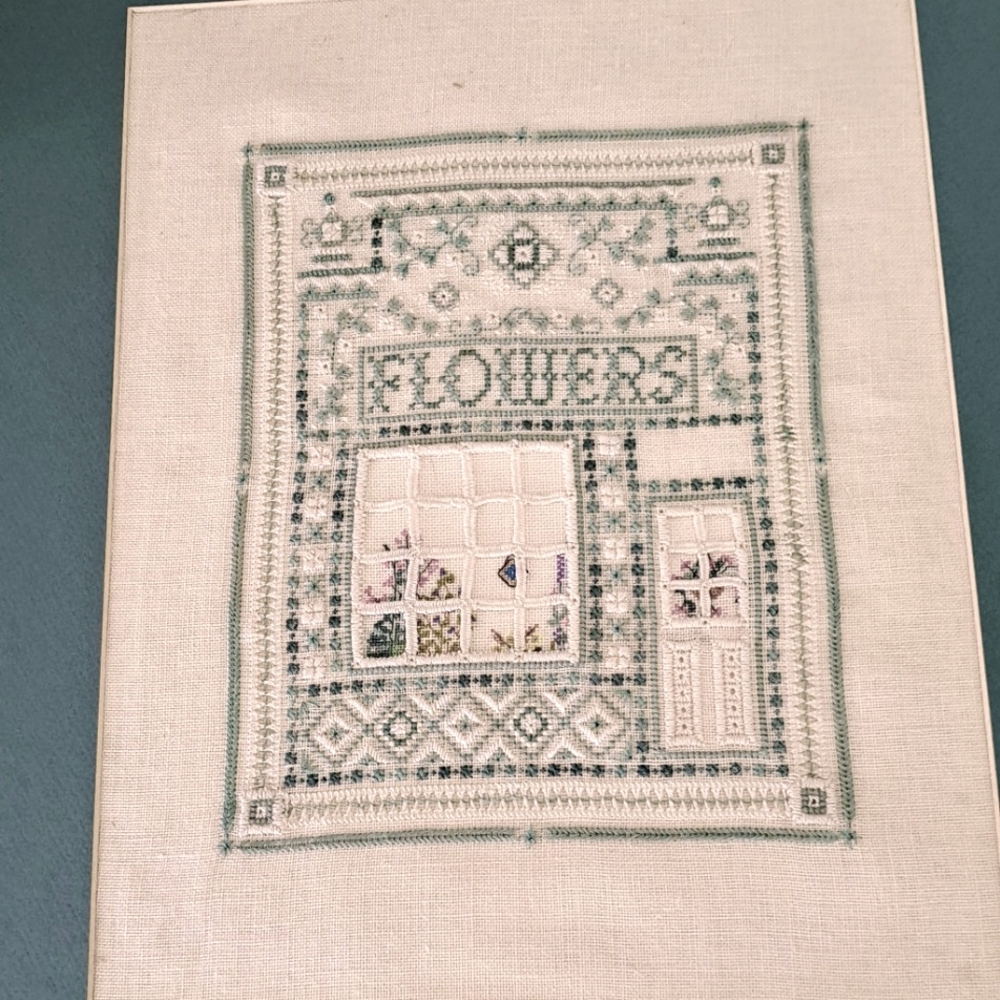 Hardanger Cross Stitch Artwork Flower Shop